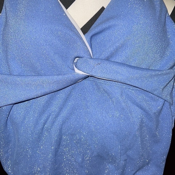 𝅺blue Shimmer Small One Piece Bathing Suit NWT - Picture 2 of 3